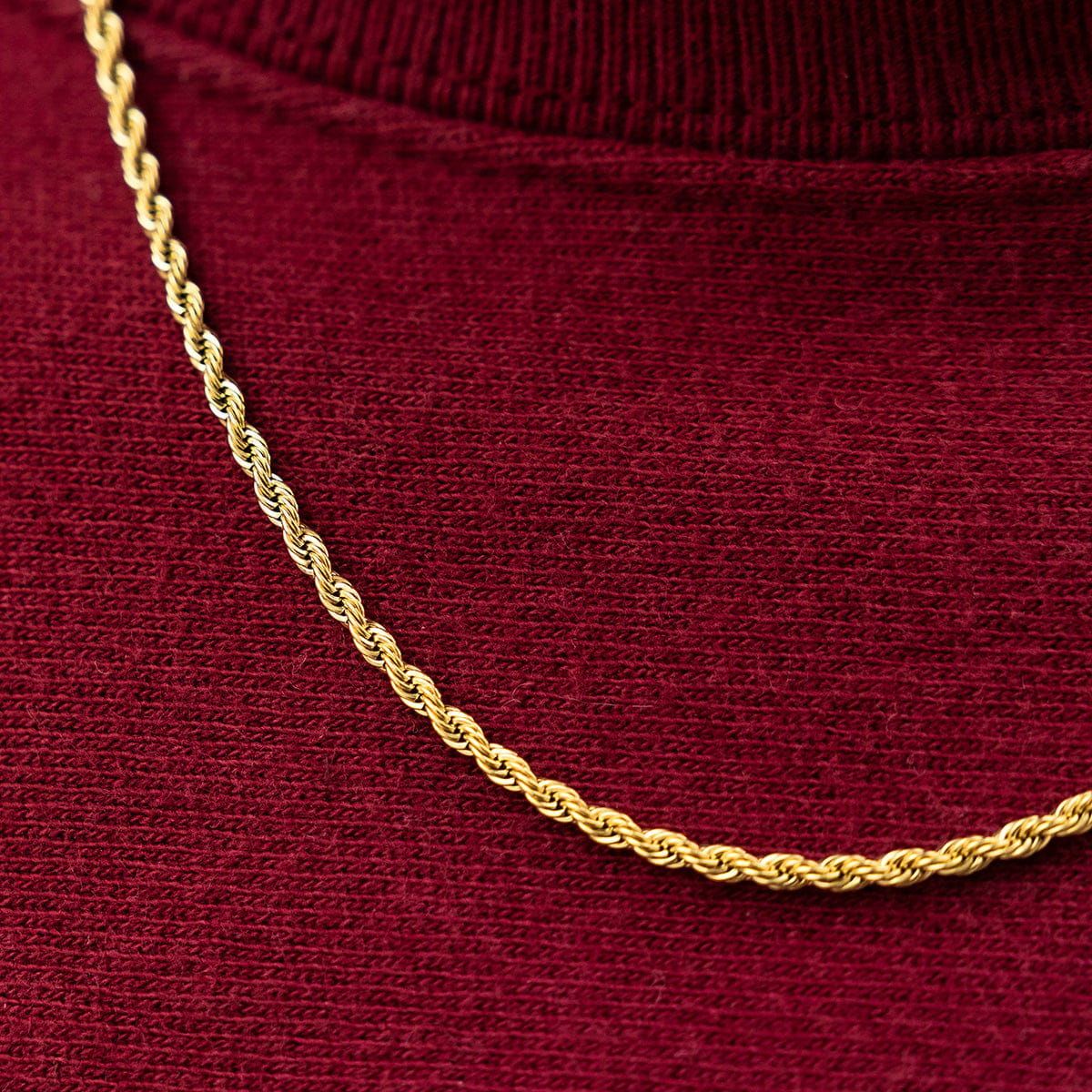 GLD PROMO SETS Rope Chain in Yellow Gold - 2 mm