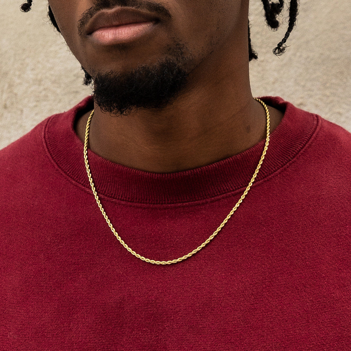 GLD PROMO SETS Rope Chain in Yellow Gold - 2 mm