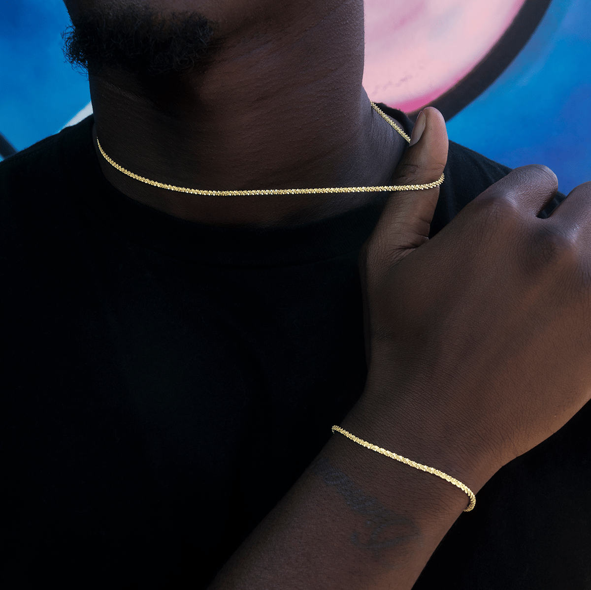 GLD PROMO SETS Popcorn Chain in Yellow Gold - 2 mm