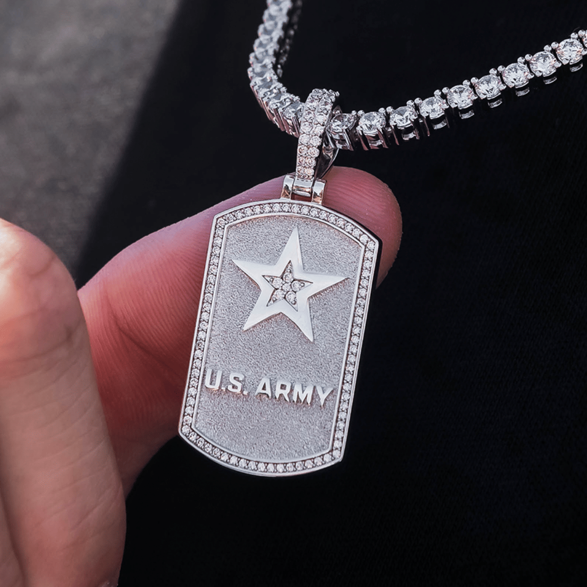 GLD PROMO SETS U.S. Army Dog Tag Pendant
