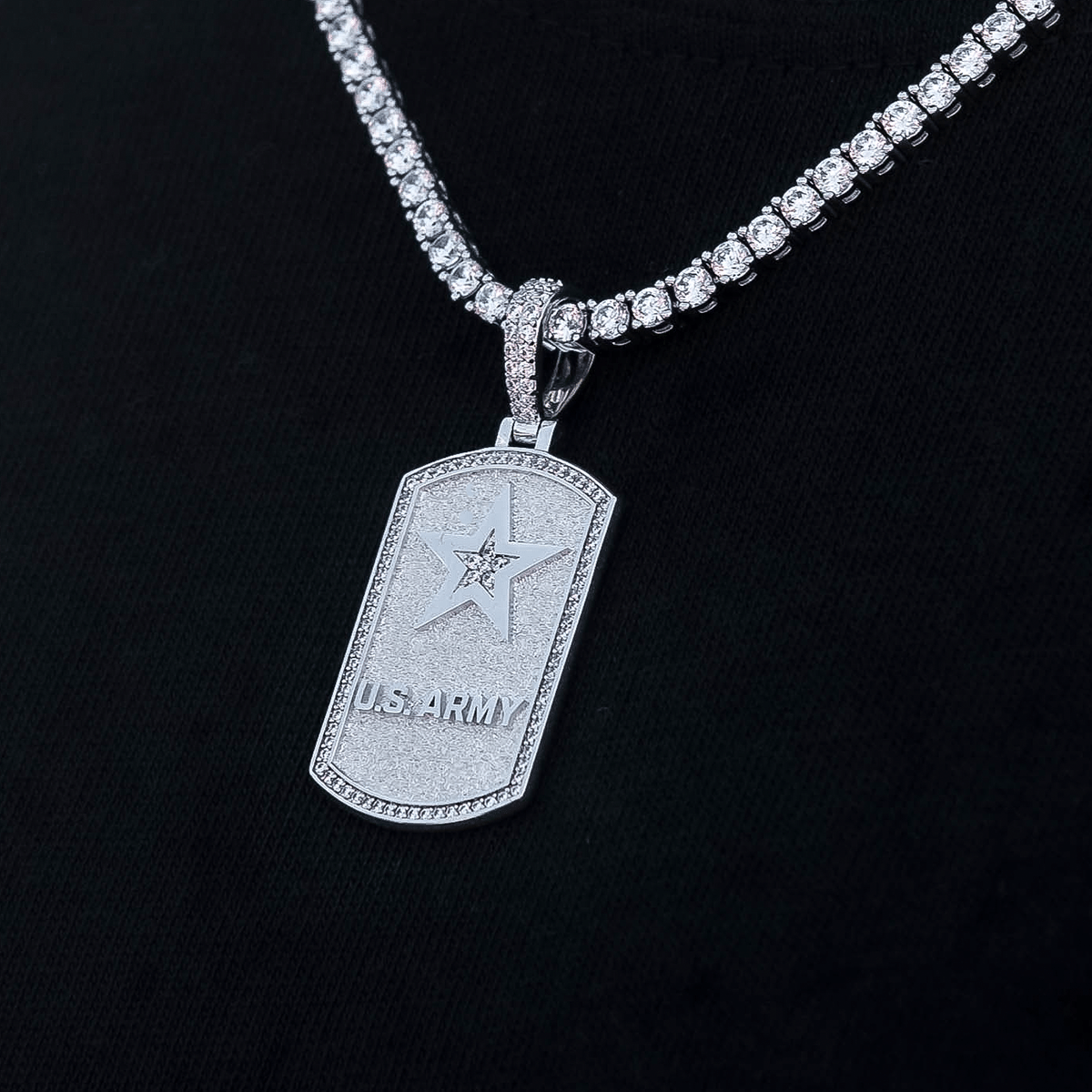 GLD PROMO SETS U.S. Army Dog Tag Pendant