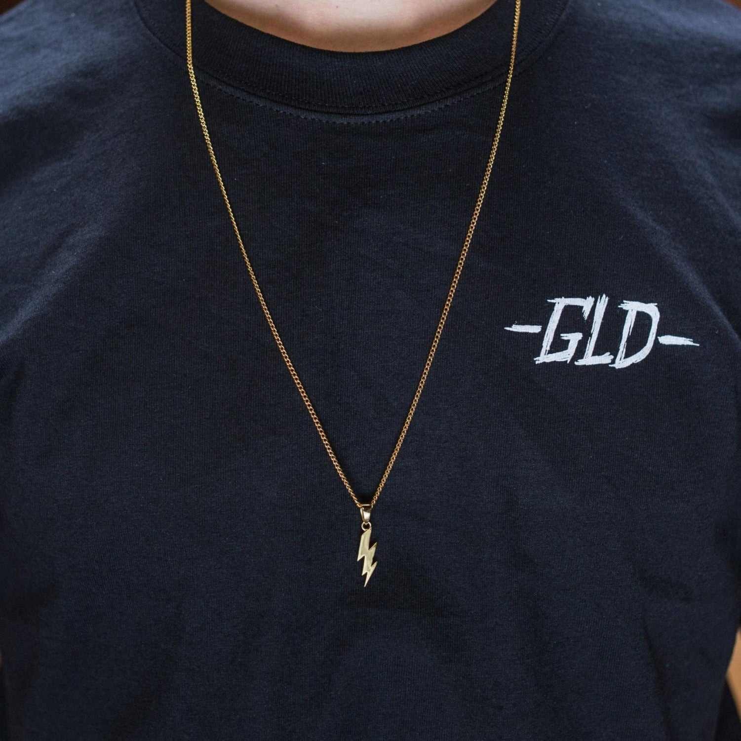 GLD PROMO SETS Micro Lightning Bolt Pendant