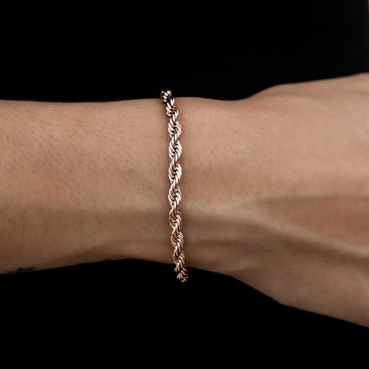 GLD Women Rope Bracelet in Rose Gold - 4 mm