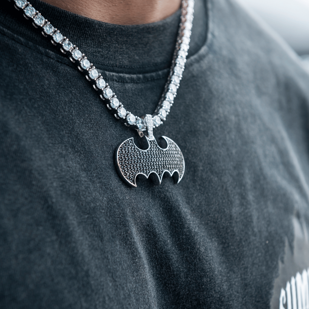 GLD Men Official DC Comics Batman Logo Pendant