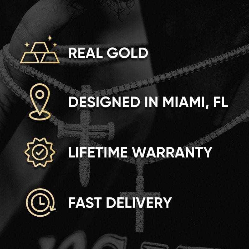 GLD Men 2 Chains + 2 Pendants - Yellow Gold