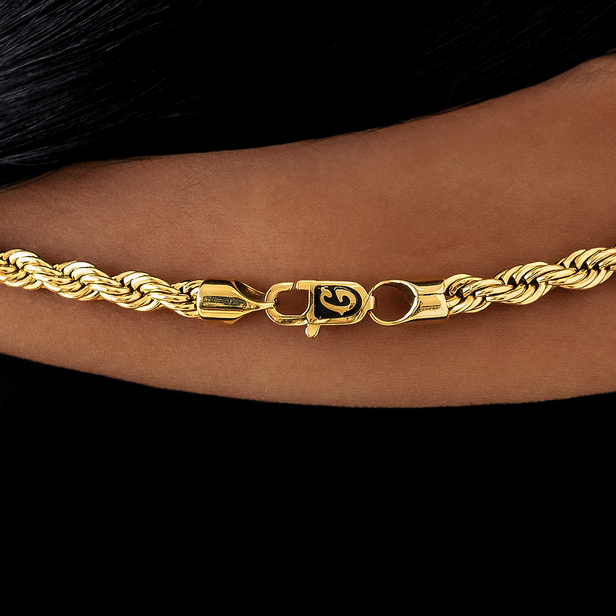 GLD Women Rope Necklace in Yellow Gold - 6 mm