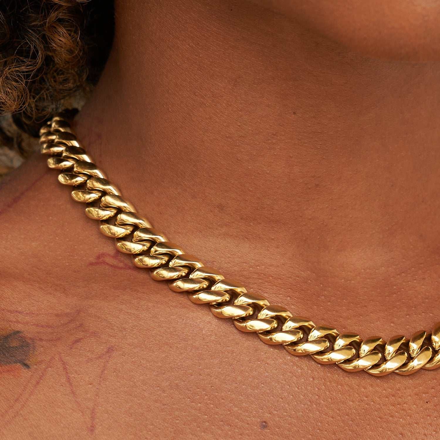 GLD PROMO - WOMEN Cuban Necklace 12 mm