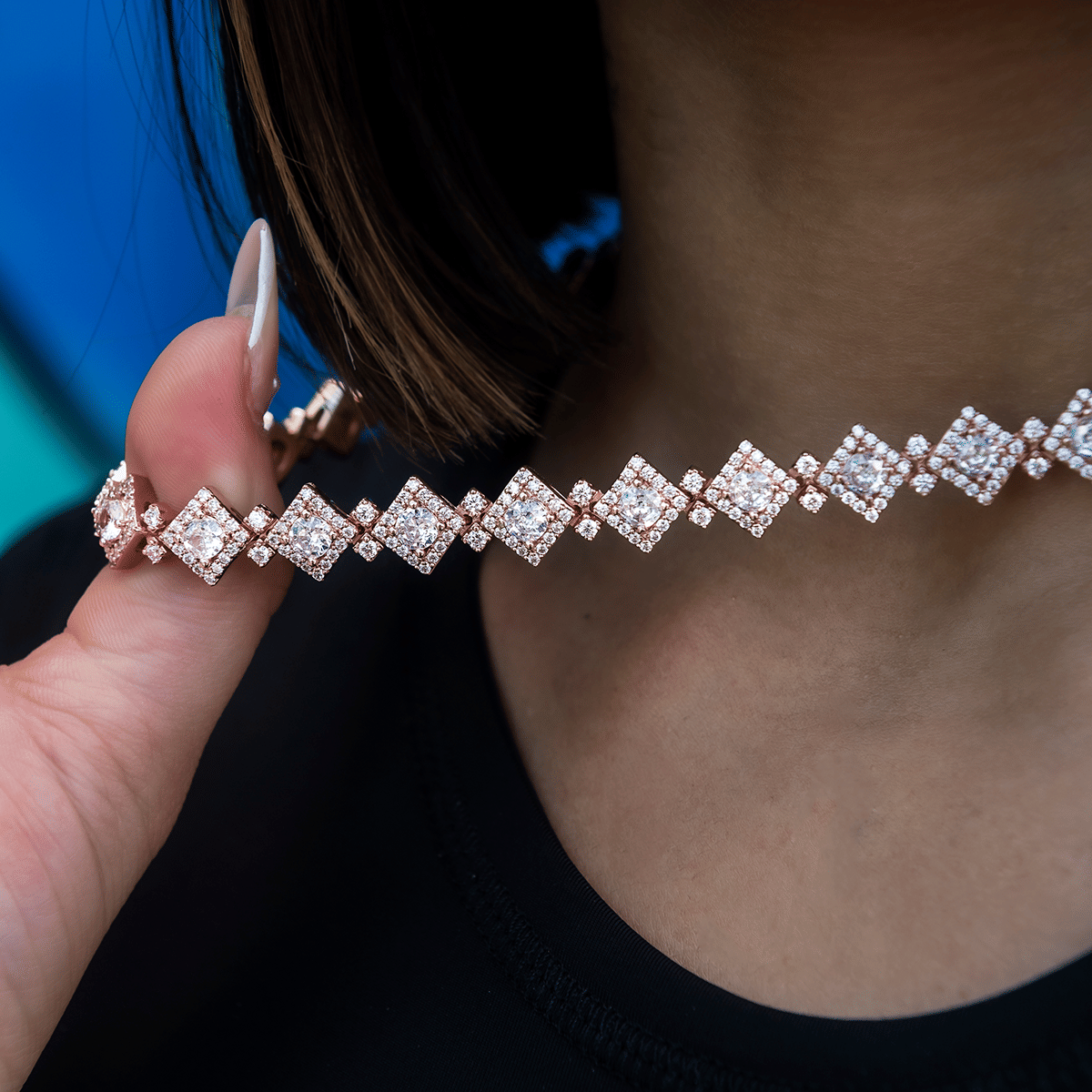 GLD Women Cloister Link Necklace in Rose Gold - 10 mm