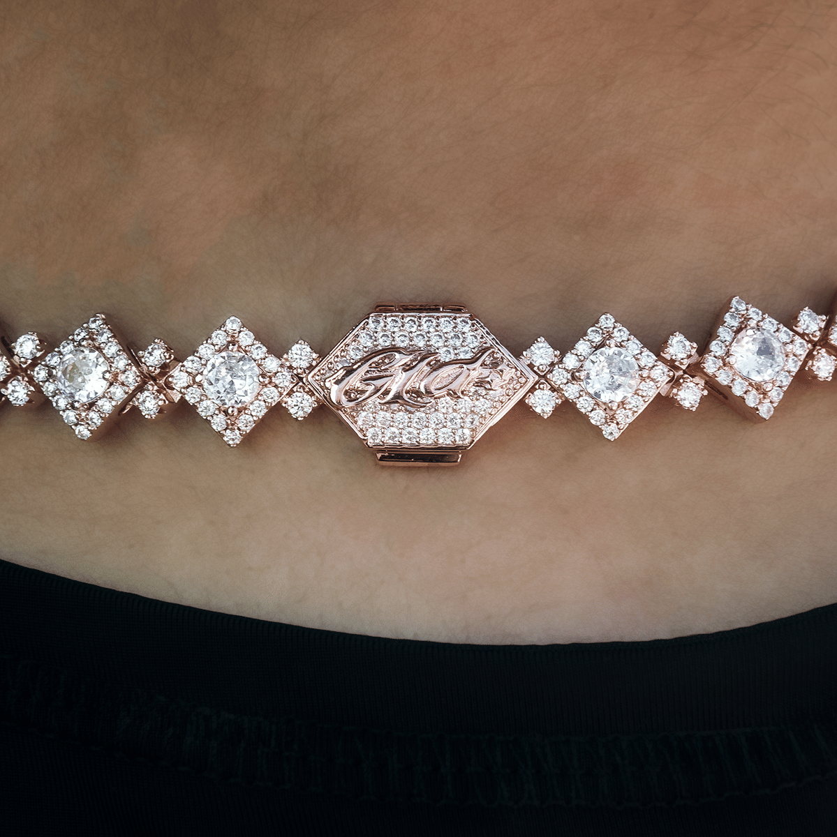 GLD Women Cloister Link Necklace in Rose Gold - 10 mm