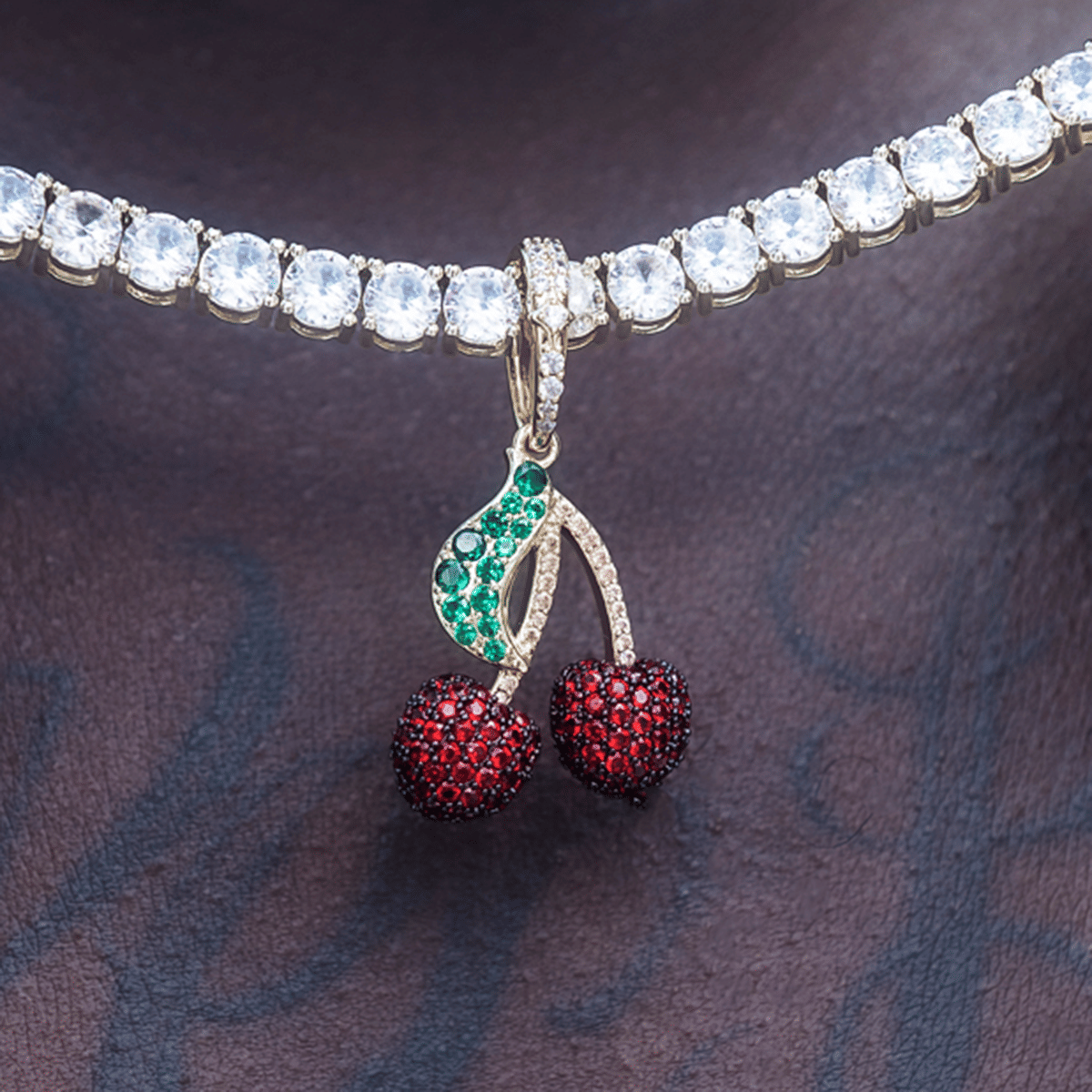 GLD Men Iced Cherry Pendant