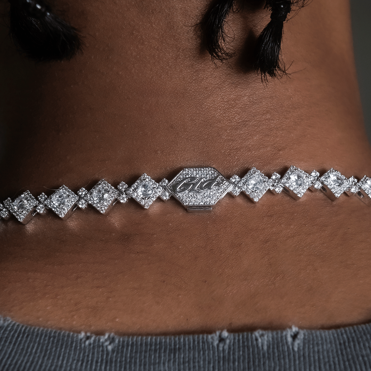 GLD Men Cloister Link Chain in White Gold