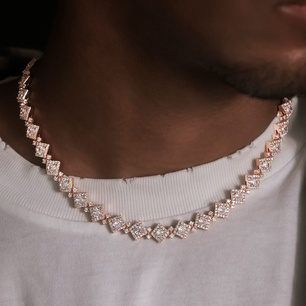 GLD Men Cloister Link Chain in Rose Gold
