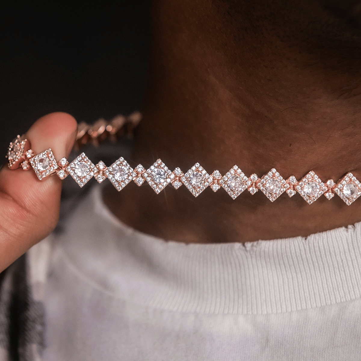 GLD Men Cloister Link Chain in Rose Gold