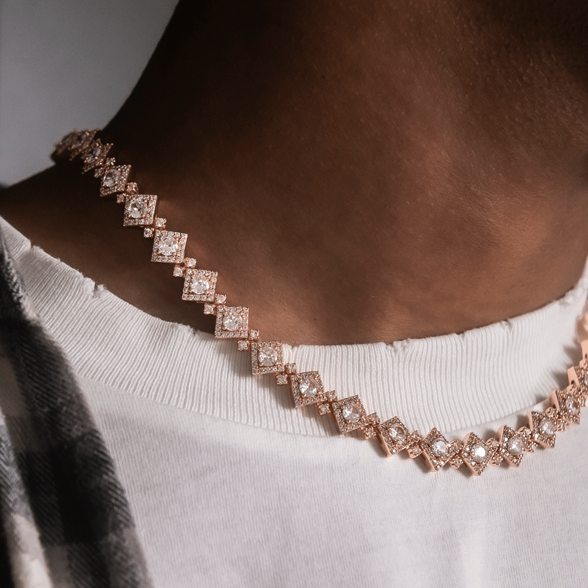 GLD Men Cloister Link Chain in Rose Gold