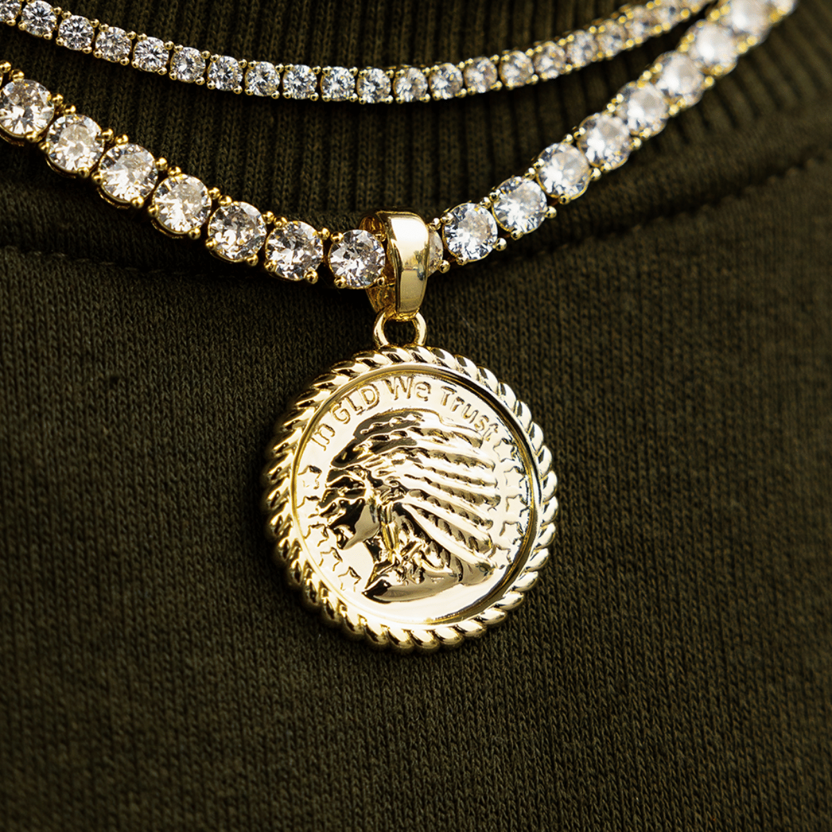 GLD Men GLD Chief Coin Pendant