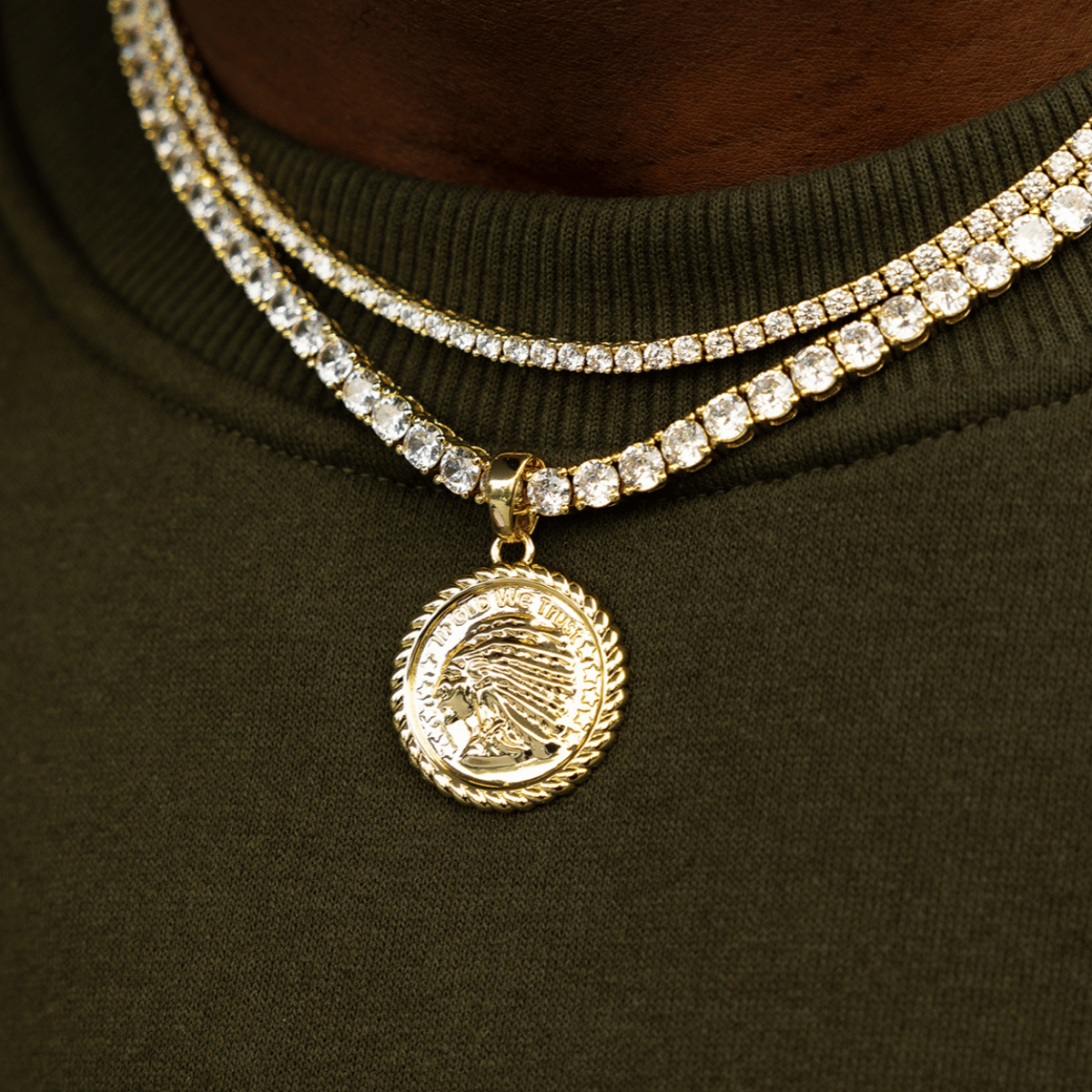 GLD Men GLD Chief Coin Pendant