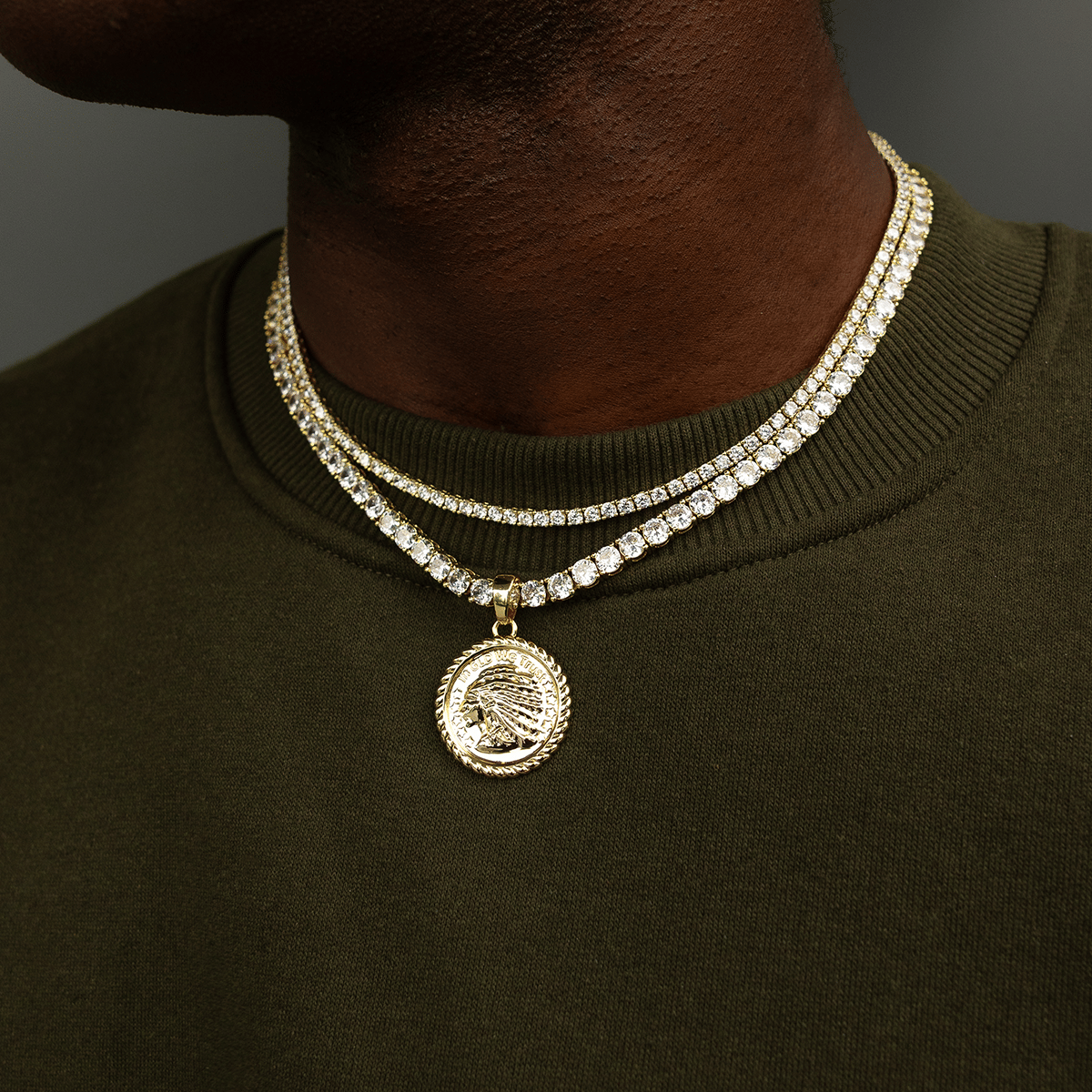 GLD Men GLD Chief Coin Pendant