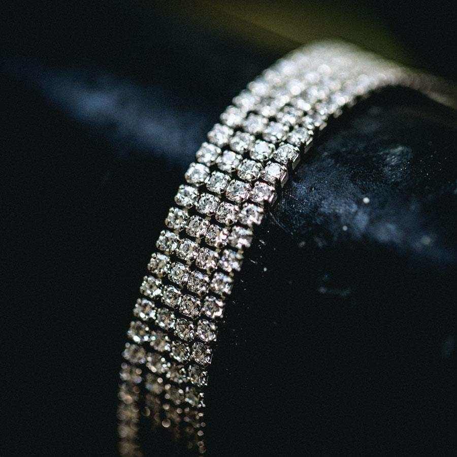 GLD Men Micro Tennis Chain in White Gold