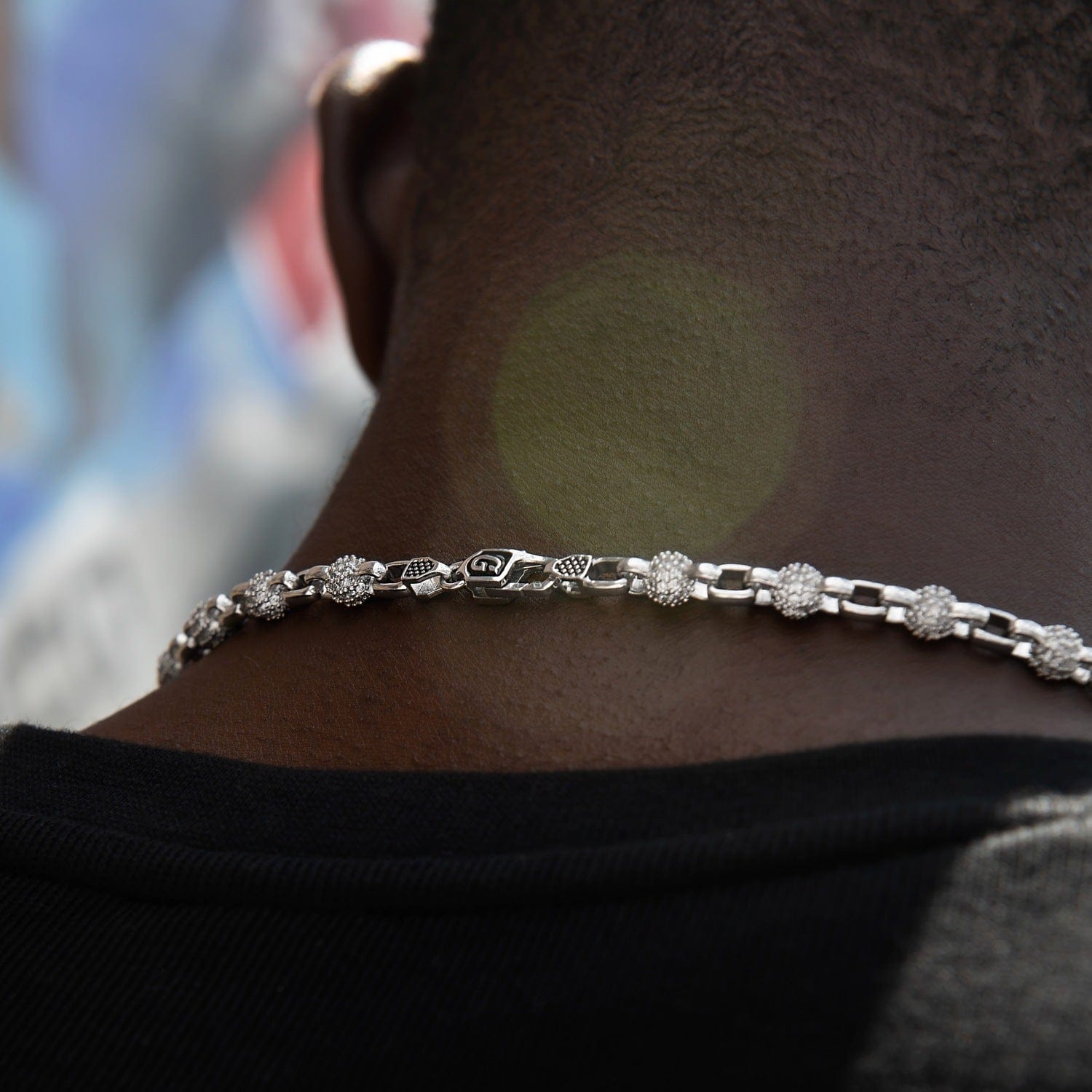 GLD Men Iced Ball Box Link Chain