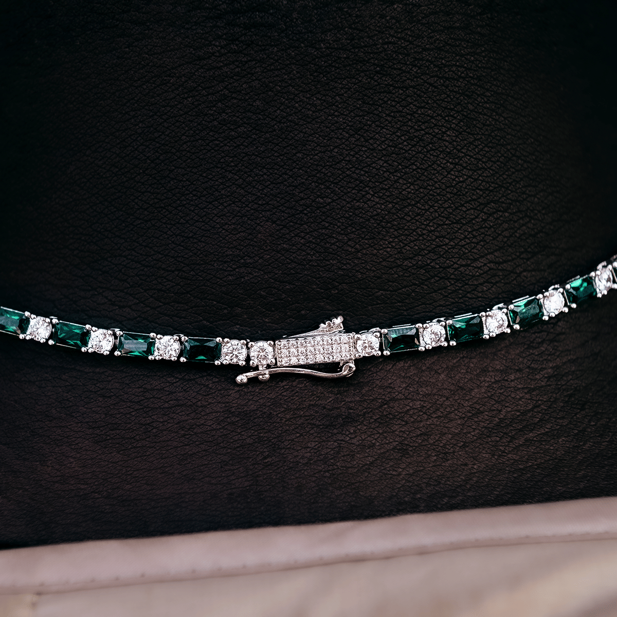 GLD Men Emerald Baguette Tennis Chain