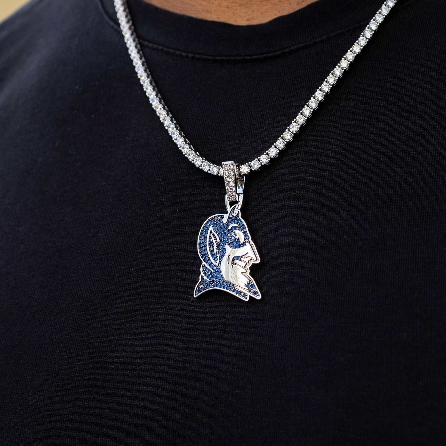 GLD Men Duke Blue Devil Official NCAA Head Pendant