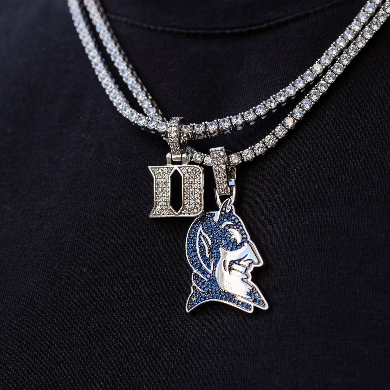 GLD Men Duke Blue Devil Official NCAA Head Pendant