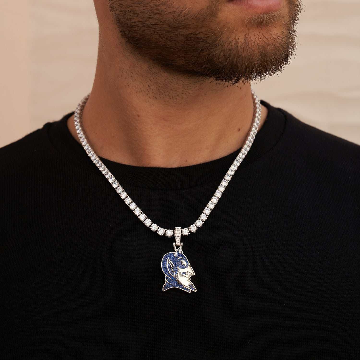 GLD Men Duke Blue Devil Official NCAA Head Pendant