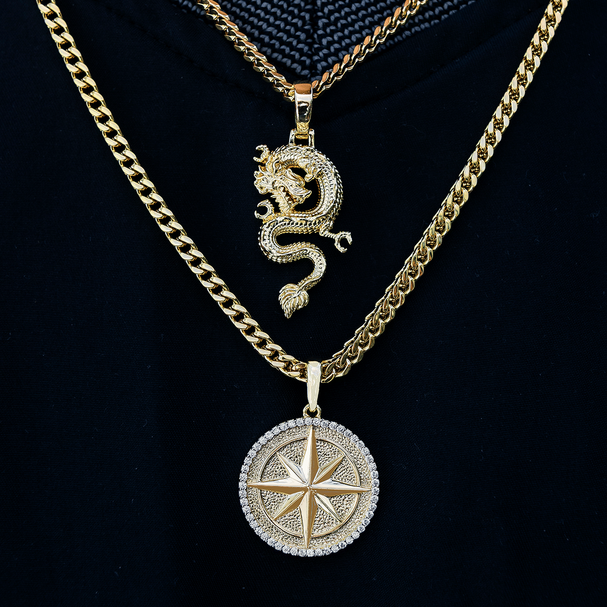 GLD Men Choose 2 Chains + 2 Pendants - Yellow Gold