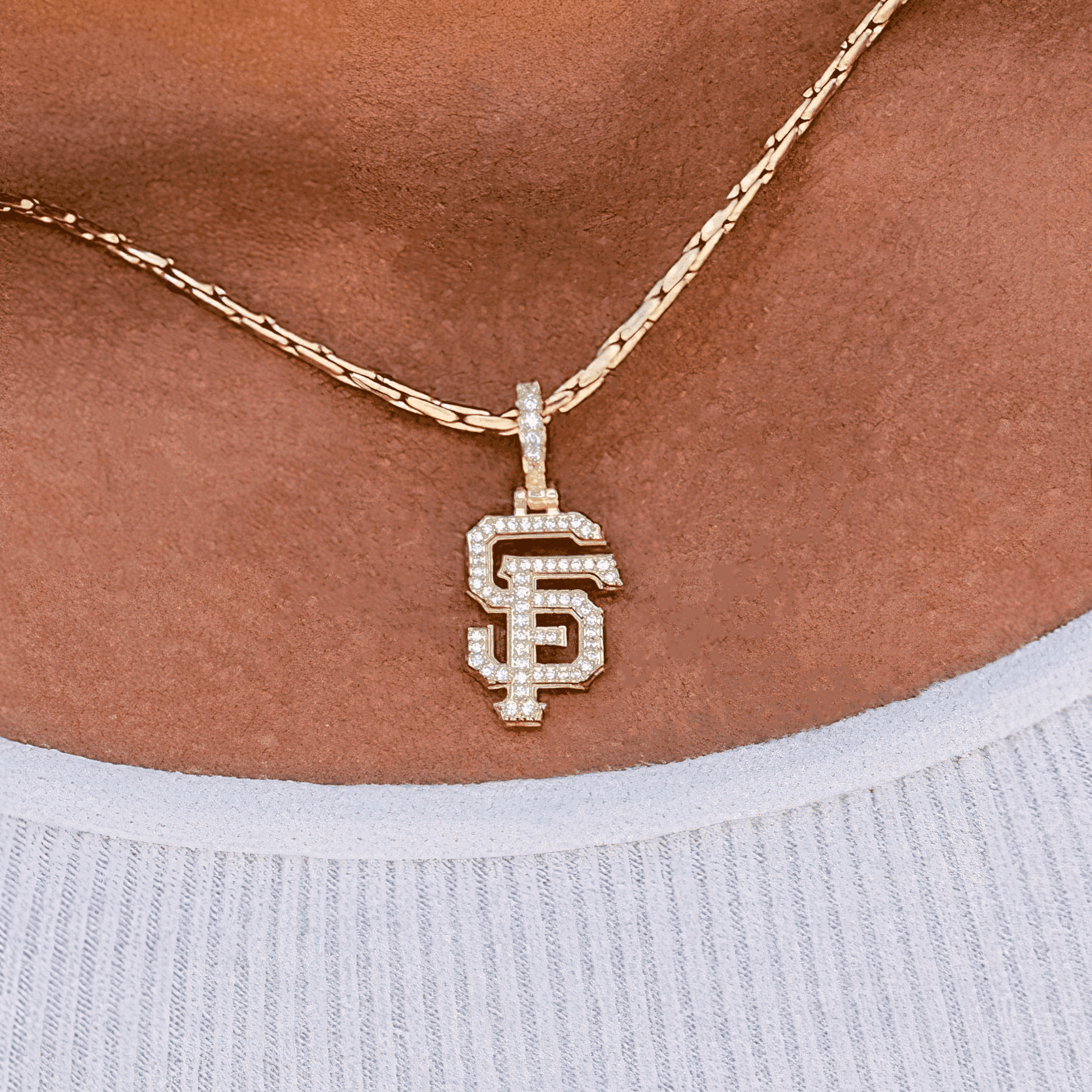 GLD Men San Francisco Giants Official MLB Micro Logo Pendant