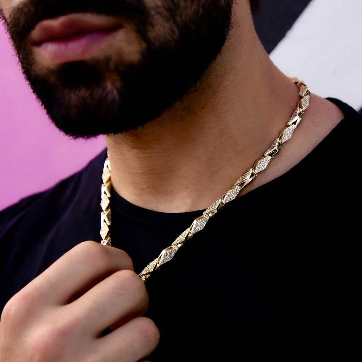 GLD PROMO Iced Triangle Chain