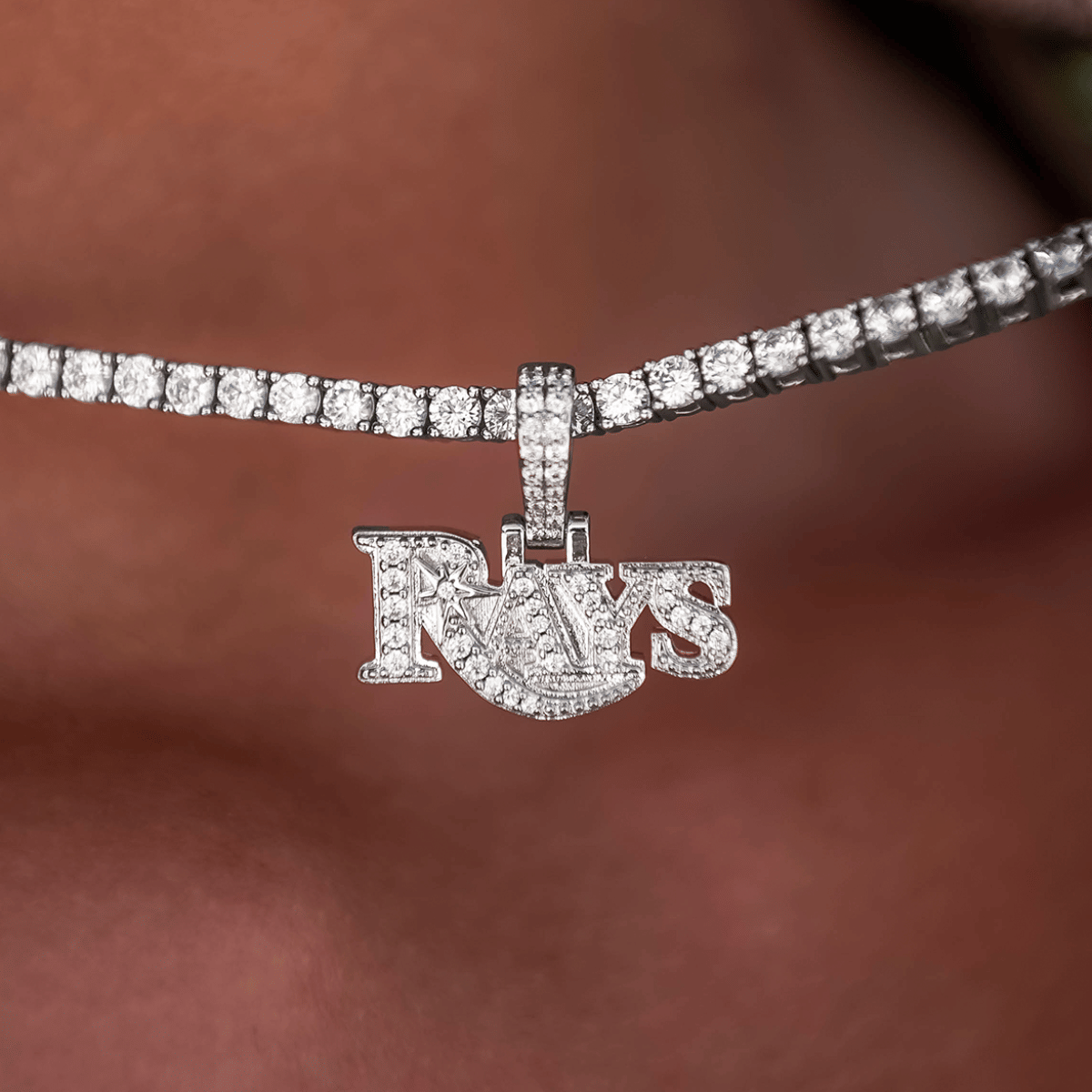 GLD Women Tampa Bay Rays Official MLB Micro Logo Pendant