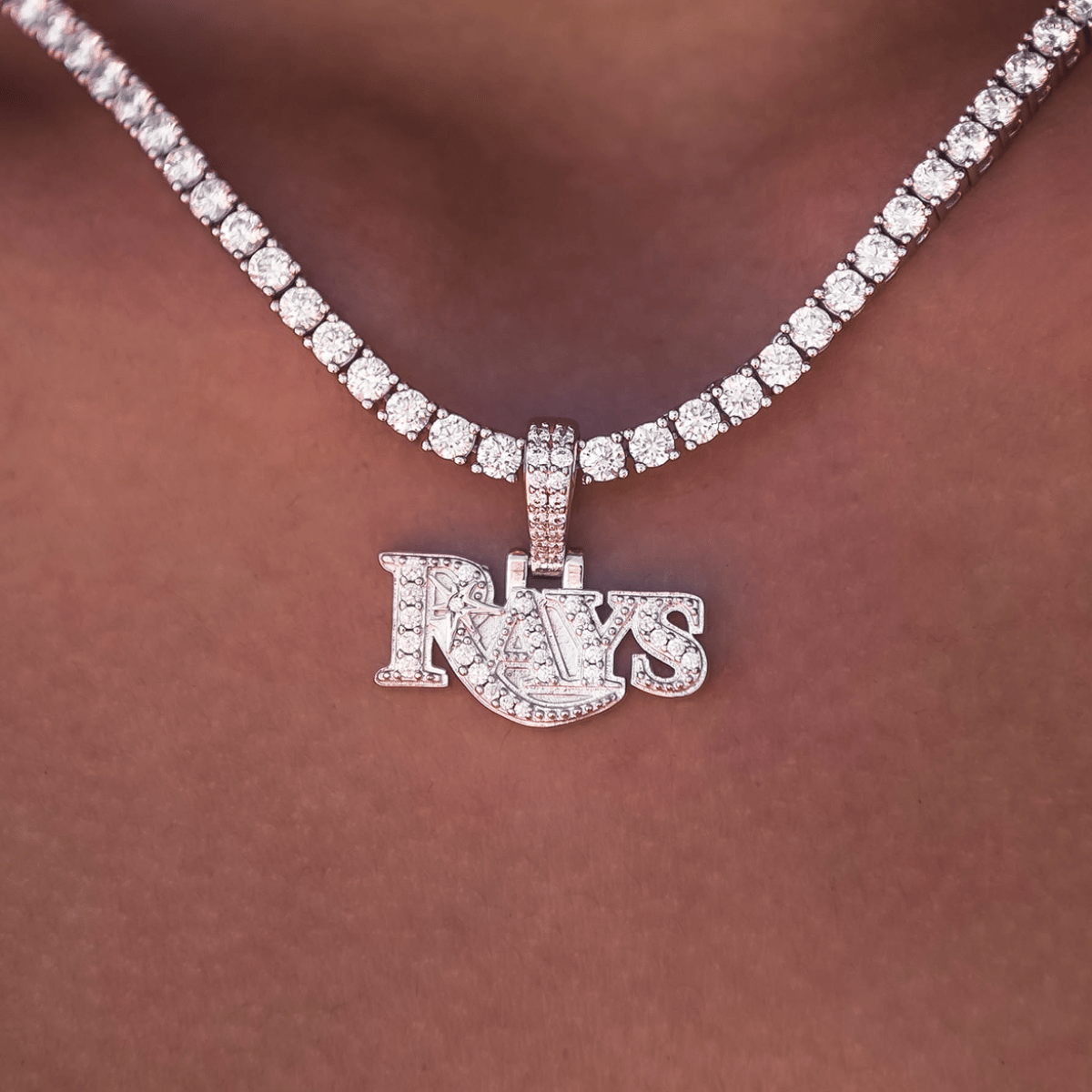 GLD Women Tampa Bay Rays Official MLB Micro Logo Pendant