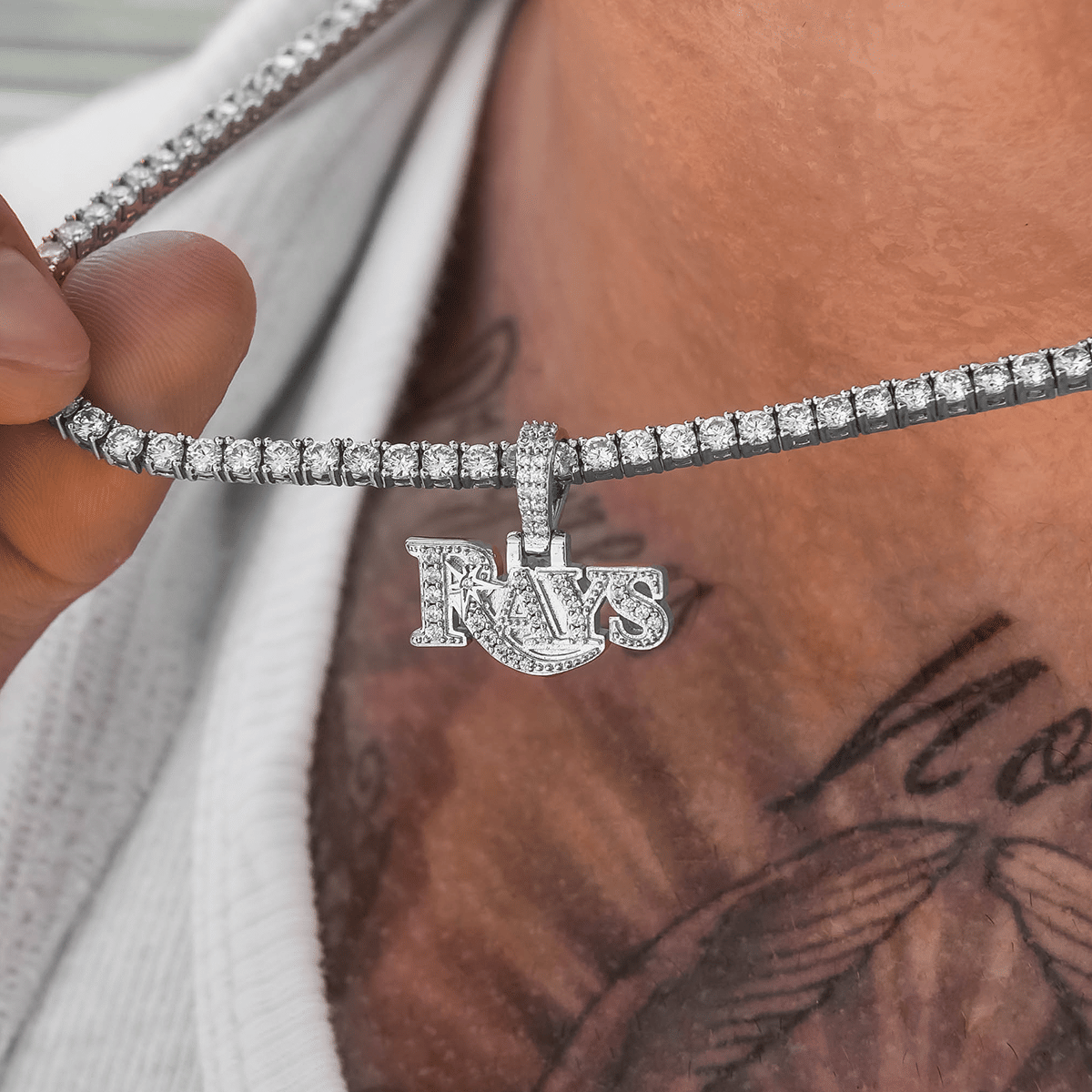 GLD Men Tampa Bay Rays Official MLB Micro Logo Pendant