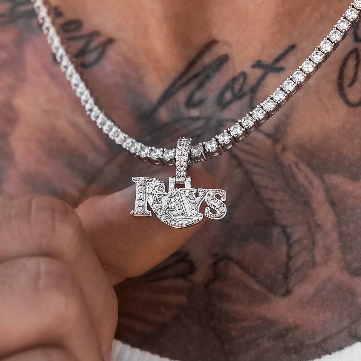 GLD Men Tampa Bay Rays Official MLB Micro Logo Pendant