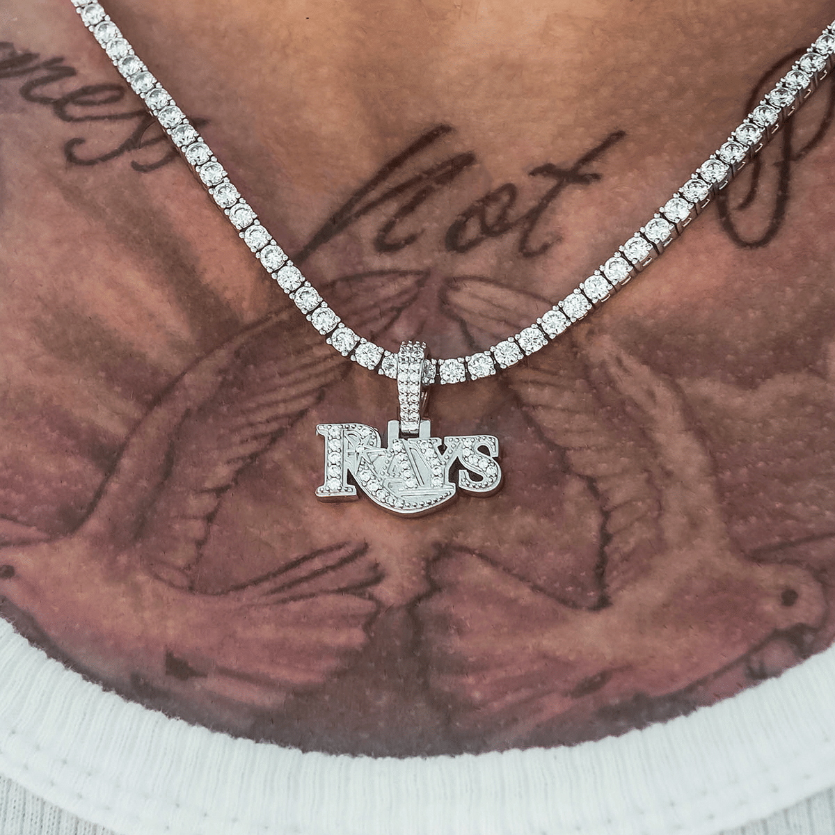 GLD Men Tampa Bay Rays Official MLB Micro Logo Pendant