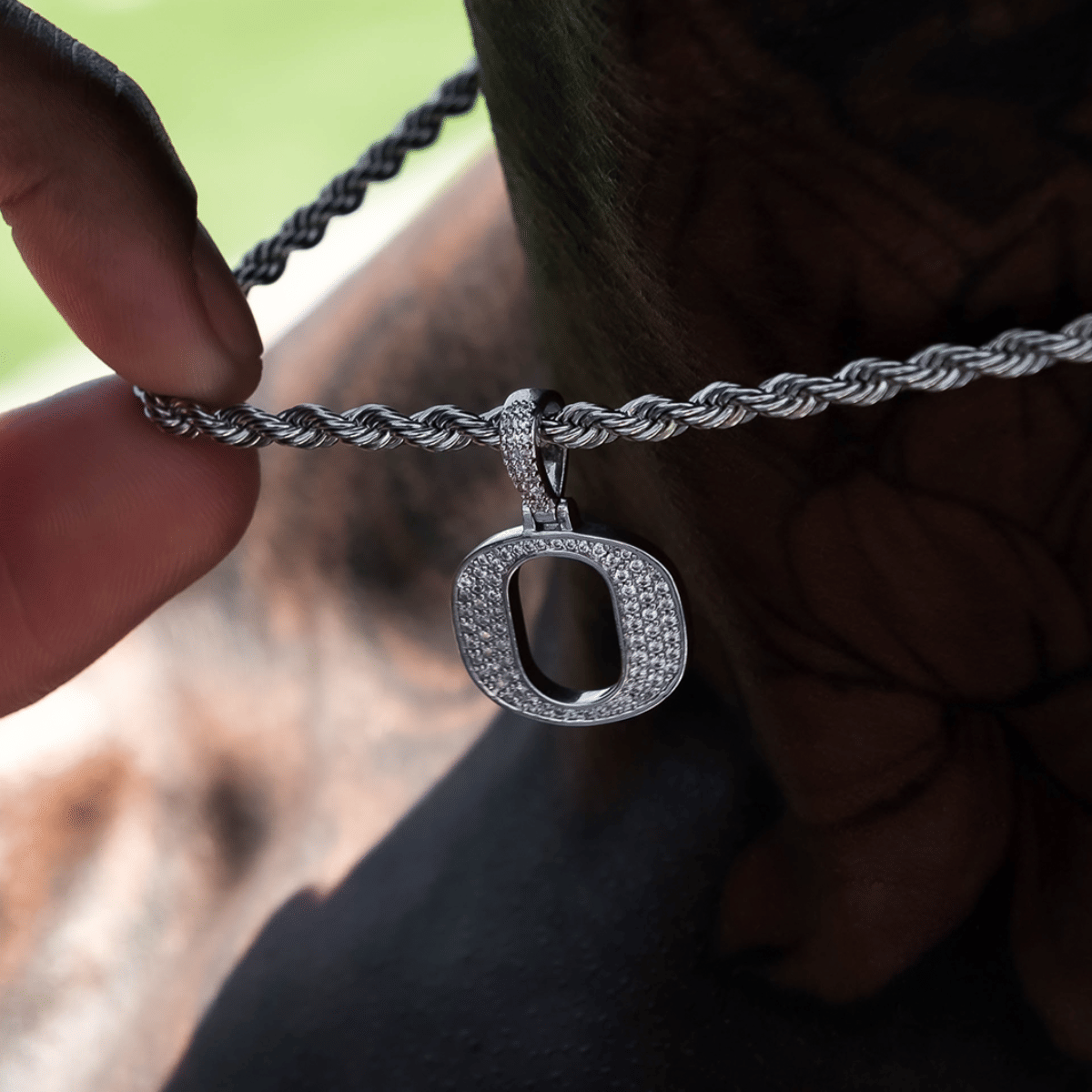 GLD Men Oregon Ducks Official NCAA Micro Logo Pendant
