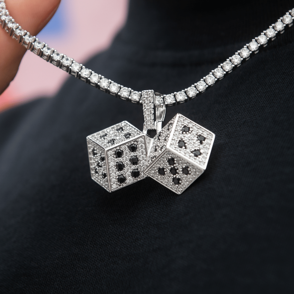 GLD Men Iced Dice Pendant
