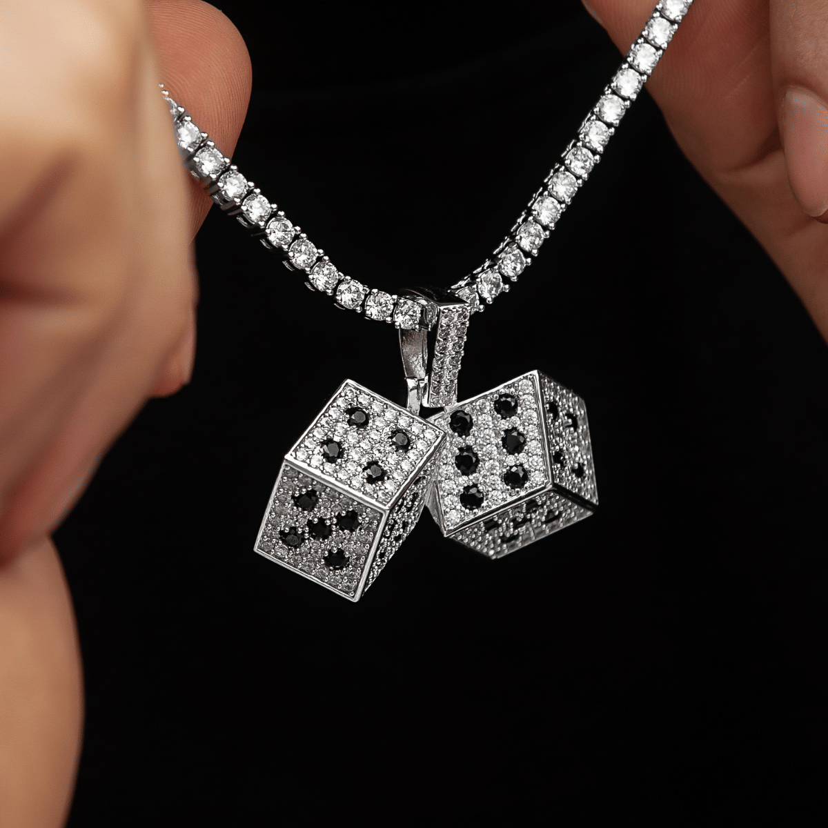 GLD Men Iced Dice Pendant
