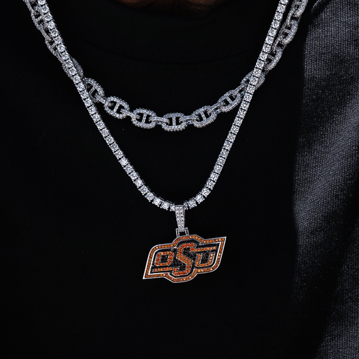 GLD Men Oklahoma State Cowboys Official NCAA Logo Pendant