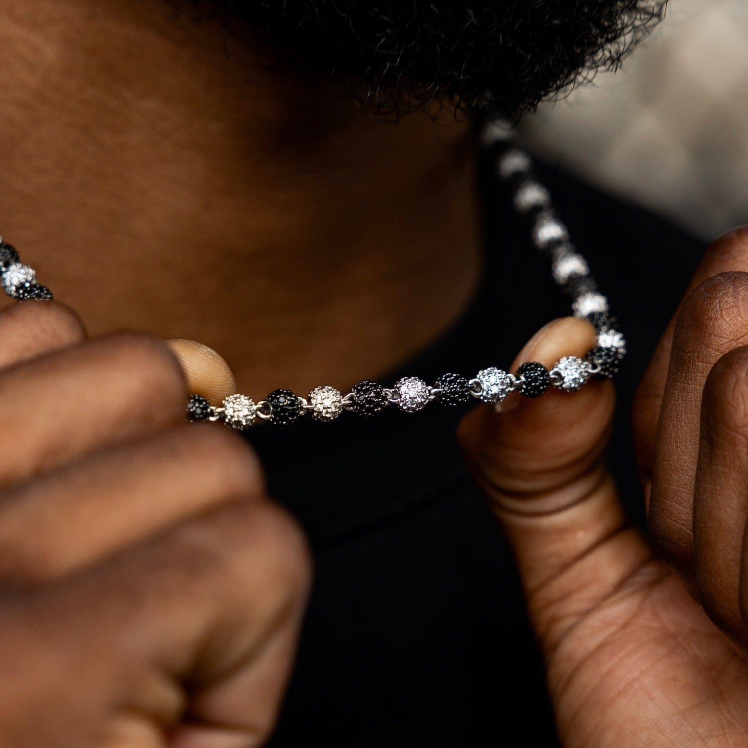 GLD Men Two - Tone Iced Ball Chain