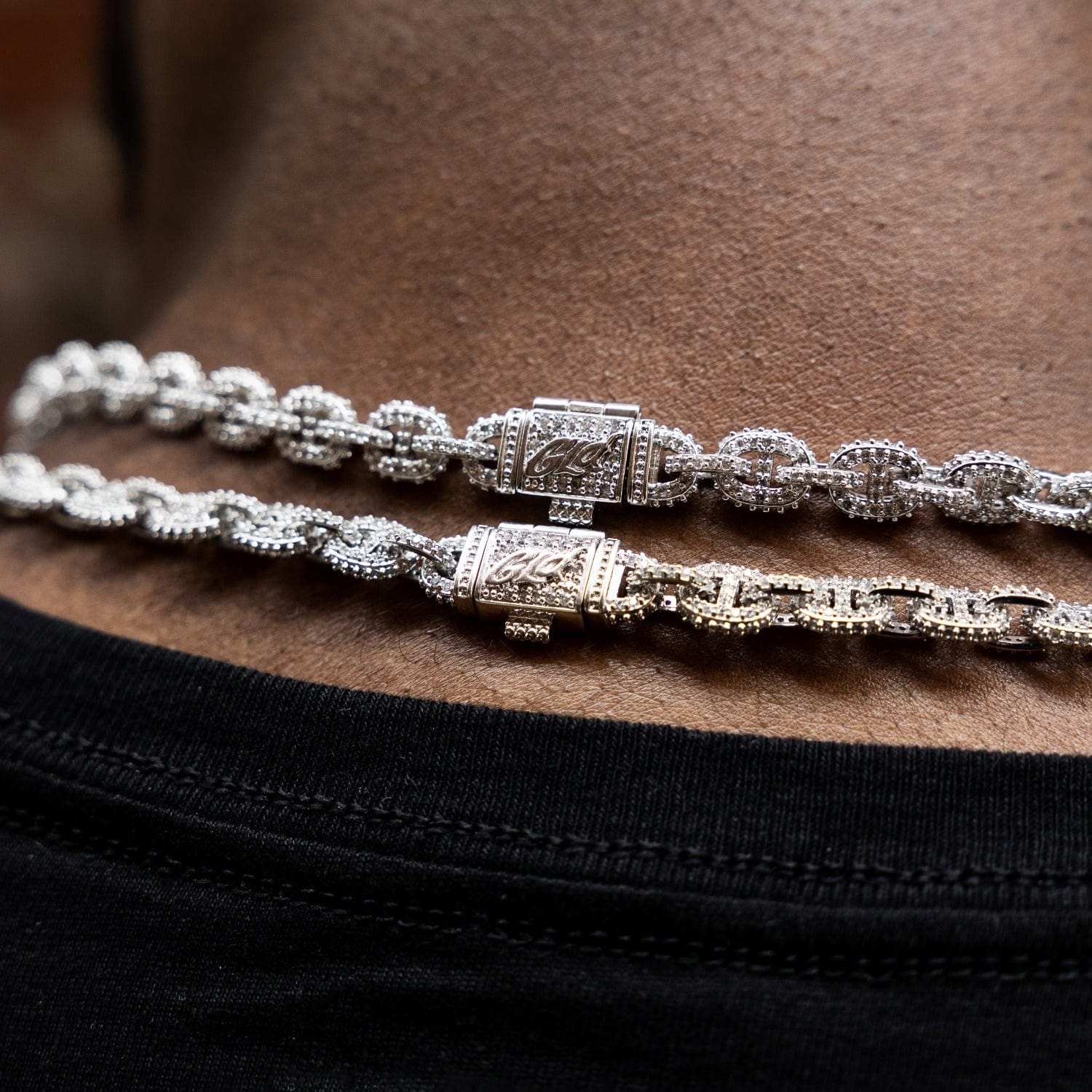 GLD Men Micro Valentina Chain in White Gold - 7 mm