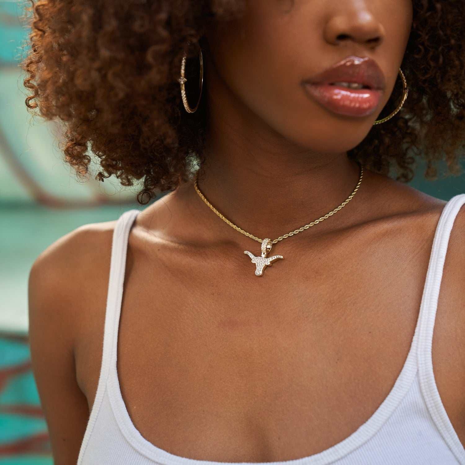 GLD Women Texas Longhorns Official NCAA Micro Logo Pendant