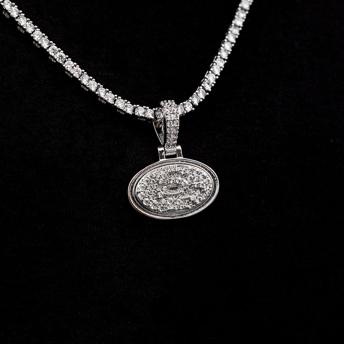 GLD Men San Francisco 49ers Official NFL Micro Logo Pendant - White Gold