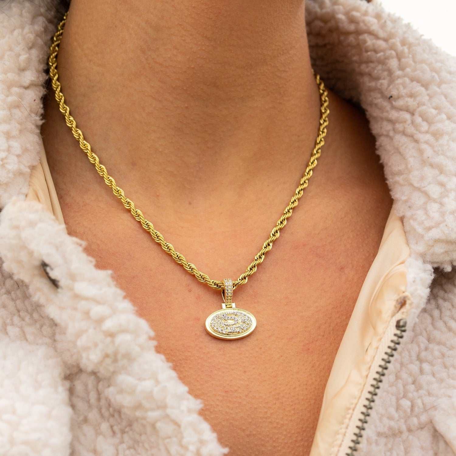 GLD Women San Francisco 49ers Official NFL Micro Logo Pendant - Yellow Gold