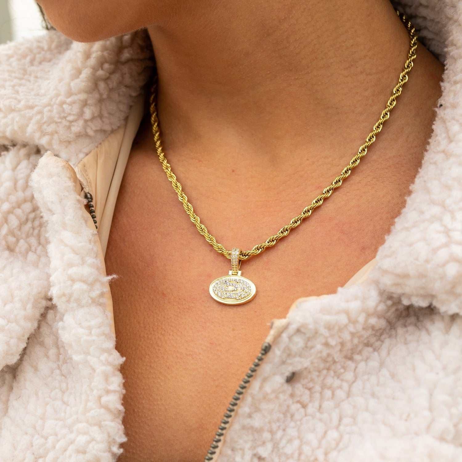 GLD Women San Francisco 49ers Official NFL Micro Logo Pendant - Yellow Gold