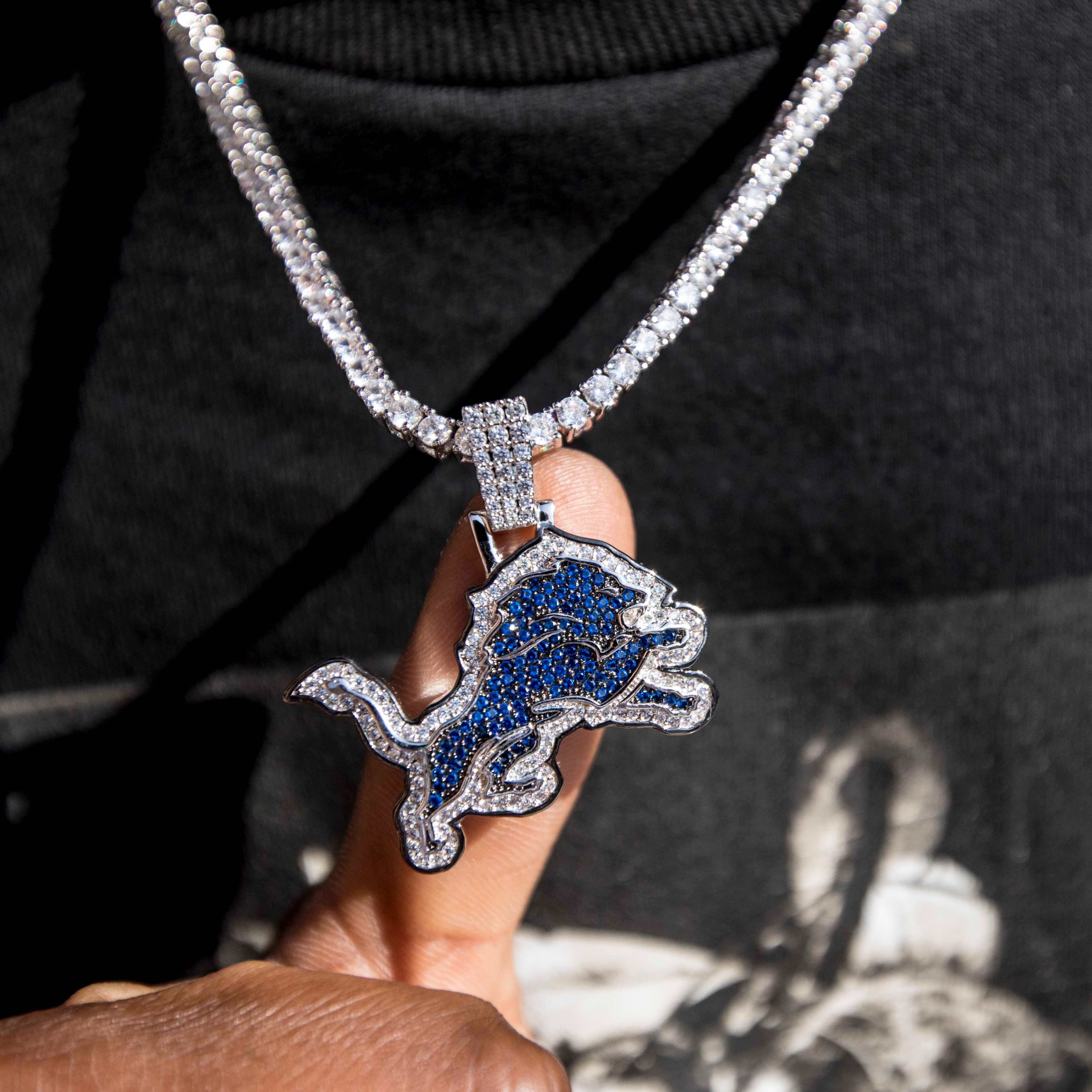 GLD Men Detroit Lions Official NFL Pendant