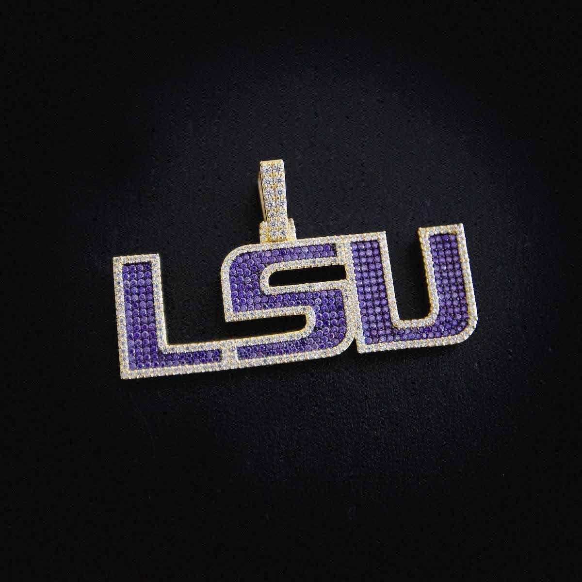 GLD Men LSU Official NCAA Logo Pendant