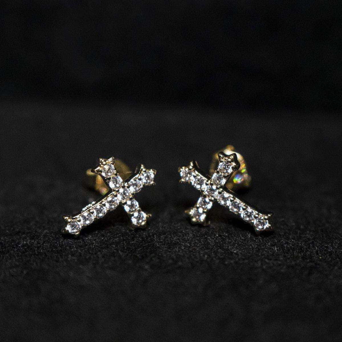 GLD Women Micro Cross Stud Earrings