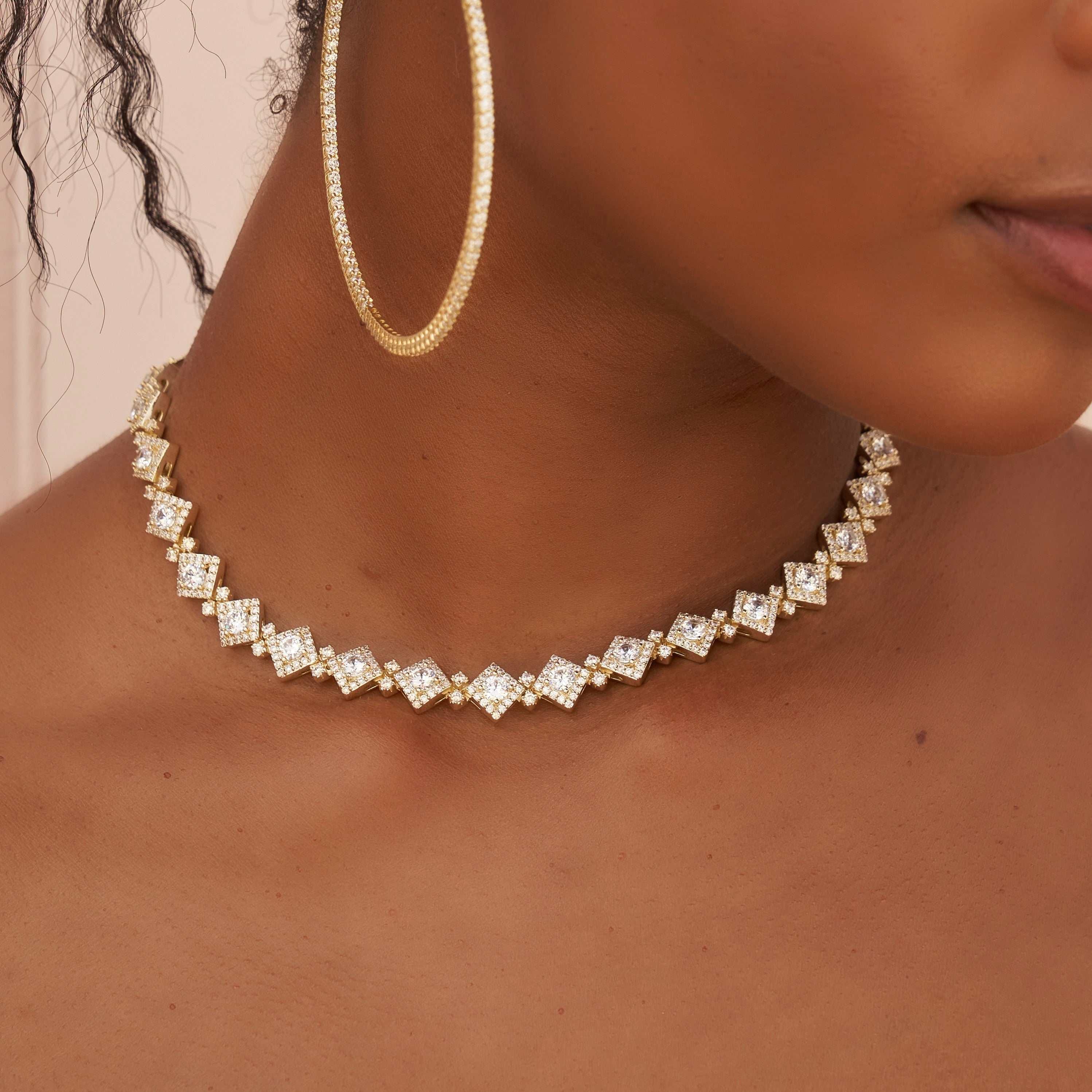 GLD Women Cloister Link Necklace in Yellow Gold - 10 mm