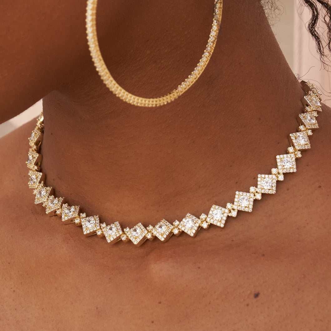 GLD Women Cloister Link Necklace in Yellow Gold - 10 mm